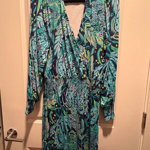 Lilly Pulitzer Tally Smocked Waist Dress - Size M